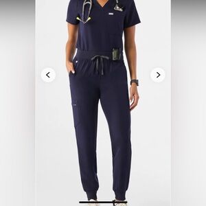 Figs Women's Deep Blue Scrub Jumpsuit